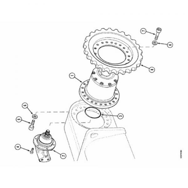 Case CX23 Hydraulic Final Drive Motor #1 image